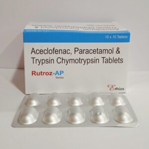 Acelofenac 100mg + Paracetamol 325mg + Trypsin Chymotrypsin 5000 IU Tab