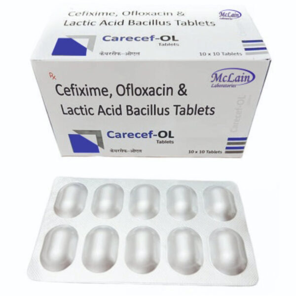 Cefixime 200mg+Ofloxacin 200mg Tab + Lactic Acid Bacillus Tab