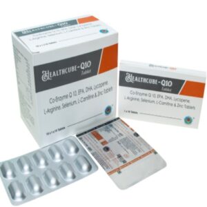 Co-Enzyme Q10 + EPA 90mg + DHA 60m + Lycopene 10% 5000mcg + L- Arginine 100mg + Selenium 70mcg + L-Carnitine100mg + Zinc10mg Tablet