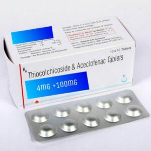 Acelcofenac 100mg + Thiocolchicoside 4mg