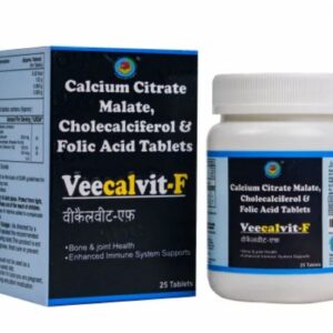 Calcium Citrate 250mg + Vitamin D3 100IU + Folic Acid-50mcg